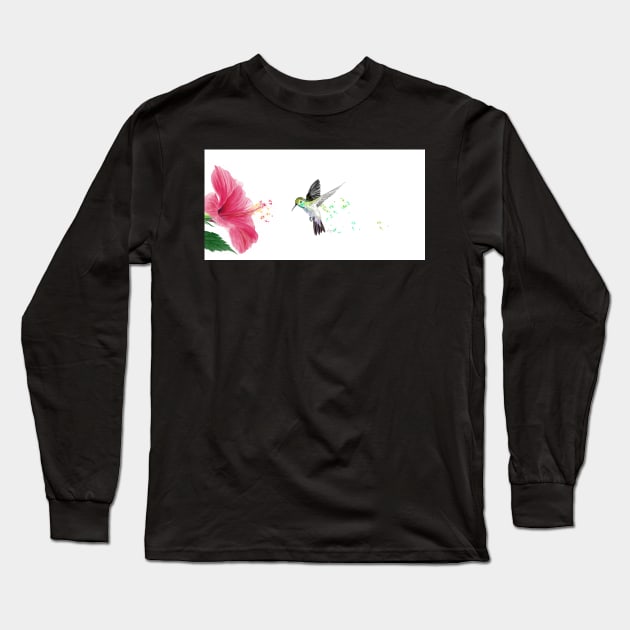 Humming Bird Long Sleeve T-Shirt by lauramcart